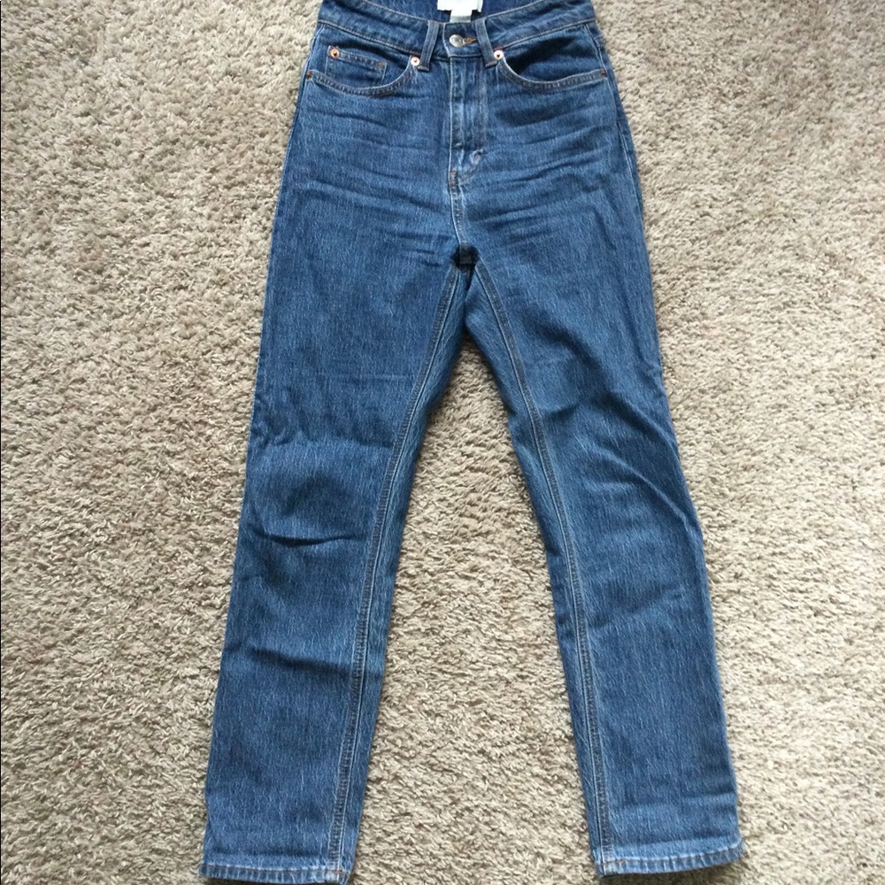 High Waisted Straight Leg Jeans - Picture 2 of 13